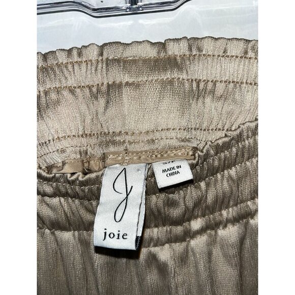Joie Tan Wide Leg Lightweight Relaxed Fit Elastic Waist Women's Pants Size S - Picture 4 of 10